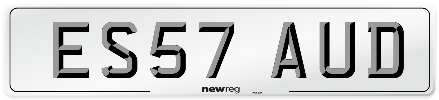 ES57 AUD Number Plate from New Reg
